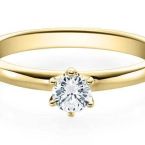 Solitaer 6-er Krappe Gelbgold